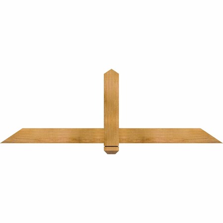 Ekena Millwork Eugene Rough Sawn Timber Gable Bracket, Western Red Cedar, 60"W x 20"H x 2"D x 4"F, 8/12 Pitch GBW060X20X0204EUG00RWR